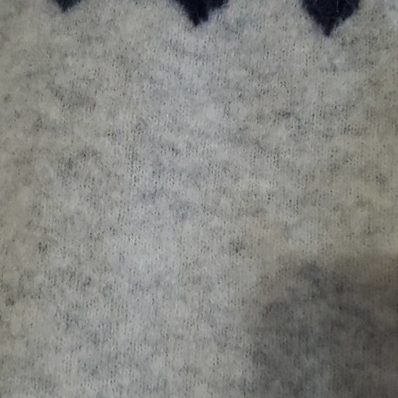 Joie Size S Deedra Fair Isle Nordic Light gray navy sweater - Picture 3 of 6